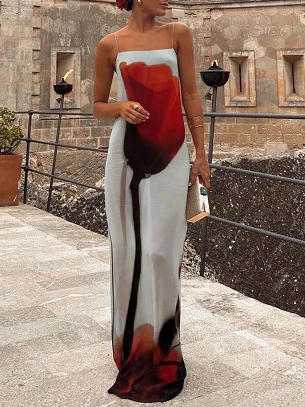 Women's Light Blue Slip Maxi Dress