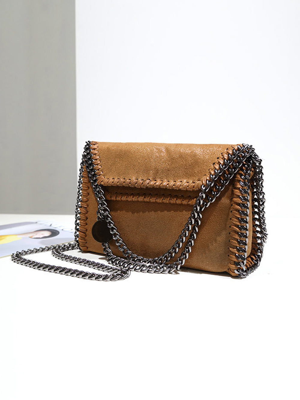Women's light tiny woven tote bag