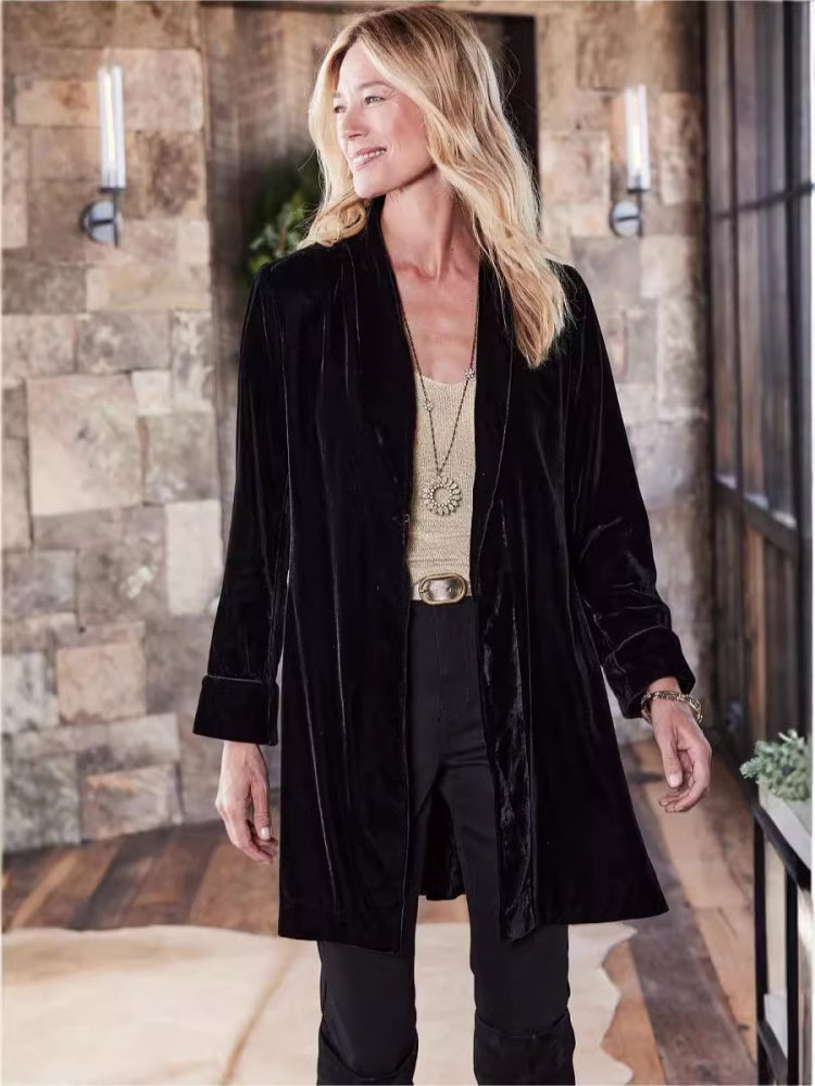 Women's Longline Shirt Cardigan