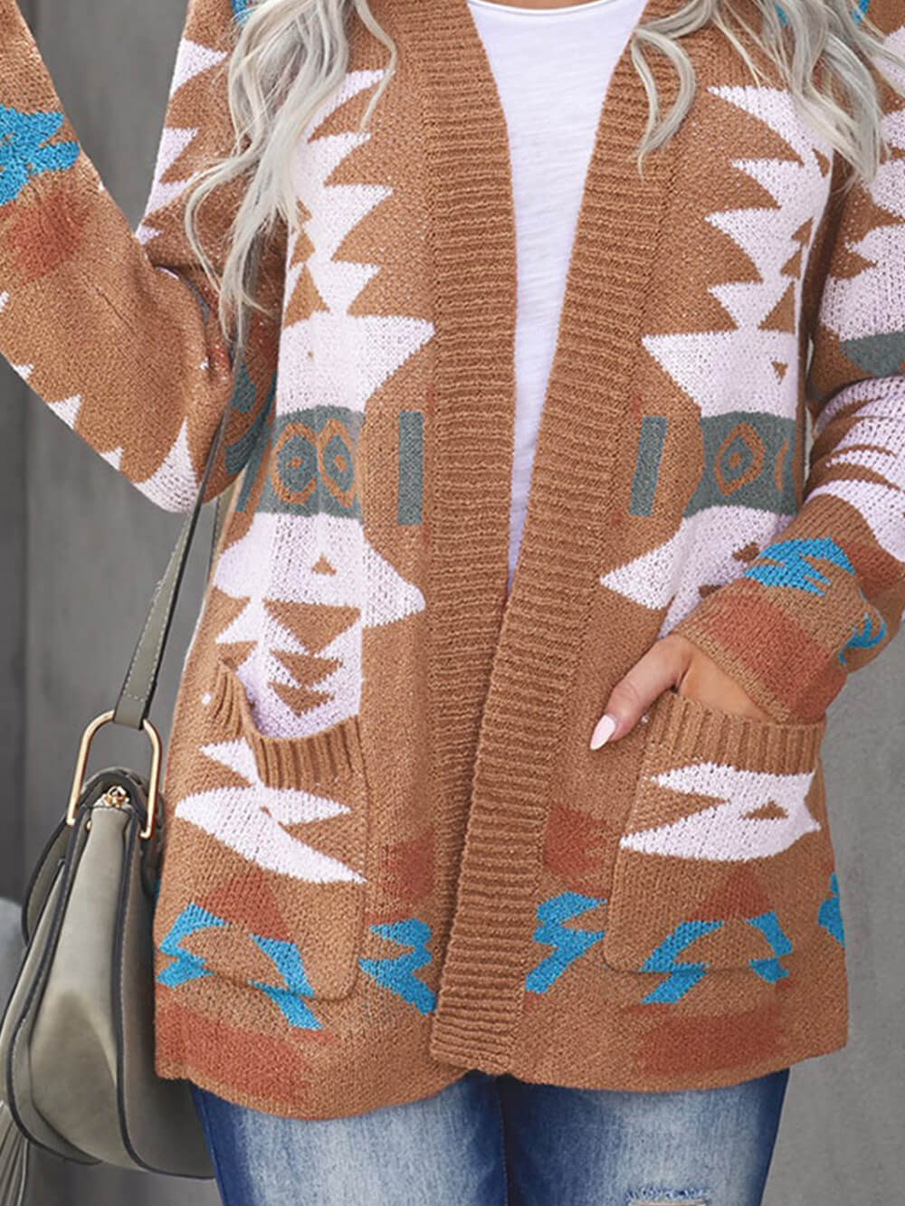 Women's Mid-Length Sweater Cardigan Coat — alternate colour