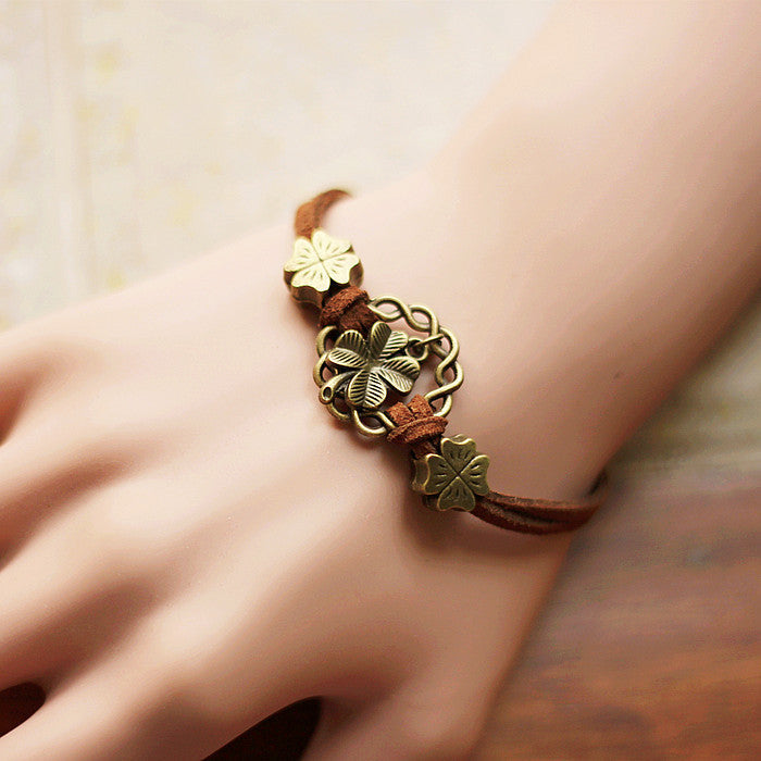 Women's nature charm bracelet — alternate angle
