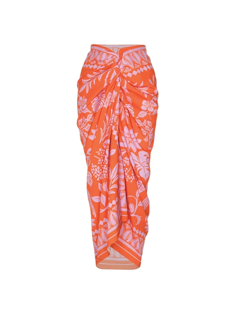 Women's one-shoulder cutout glossy swimsuit — full length