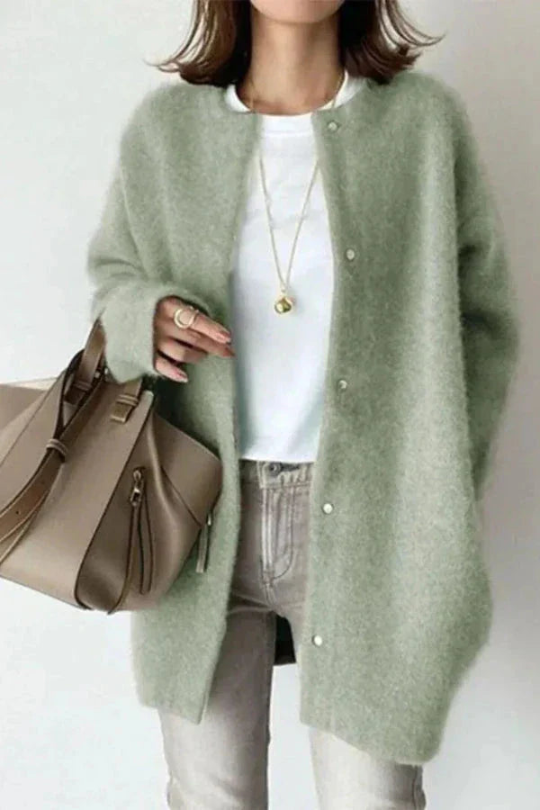 Women's open-front ribbed knit cardigan