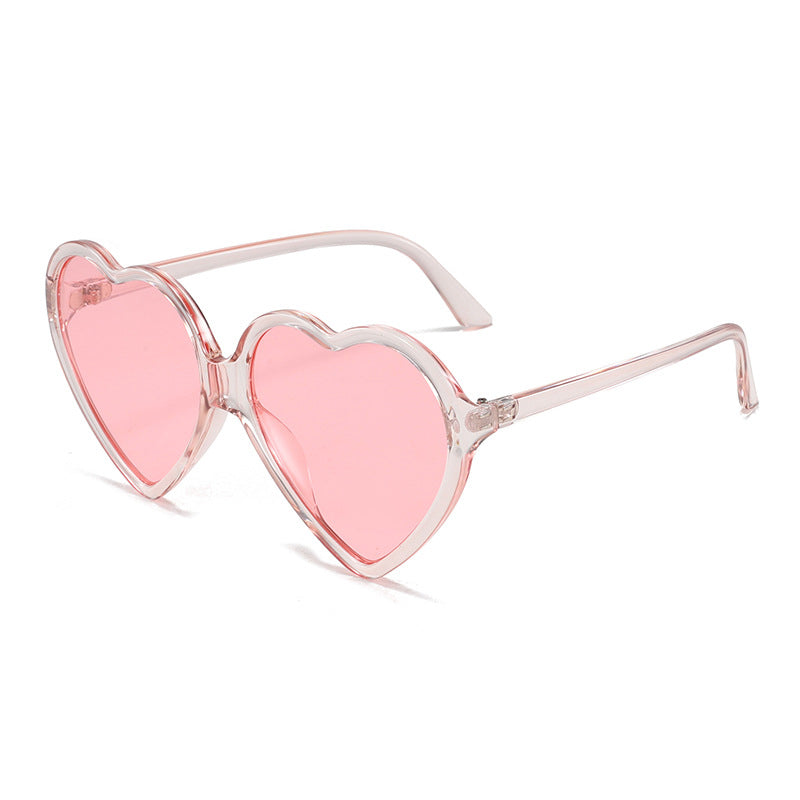 Women's oversized heart-frame sunglasses