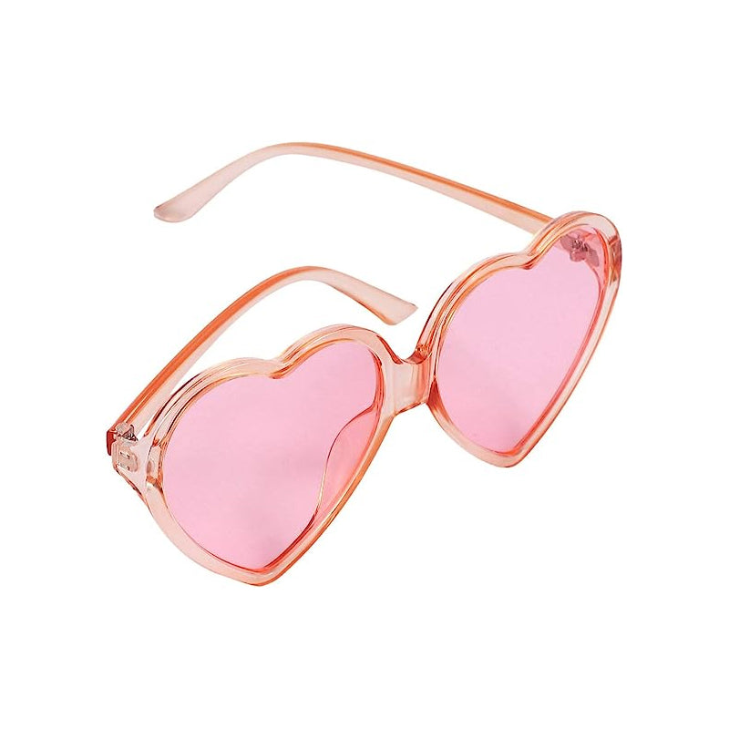 Women's oversized heart-frame sunglasses