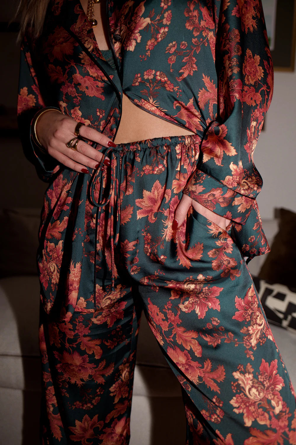 Women's oversized lotus pajama set — alternate angle