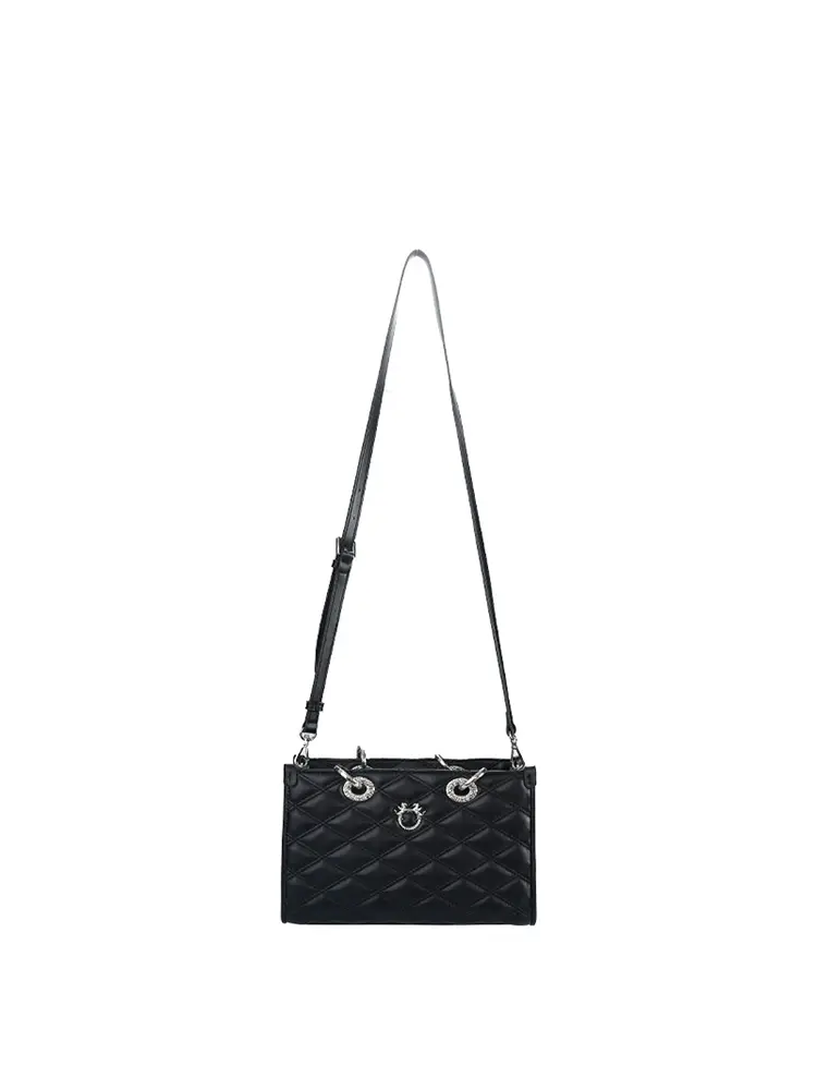 Women's quilted chain shoulder bag