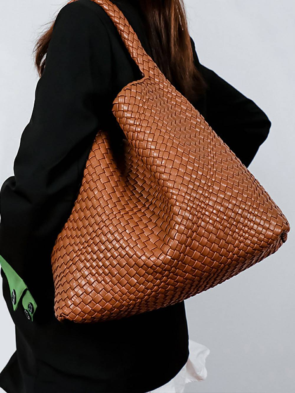 Women's Recycled Vegan Woven Tote Bag