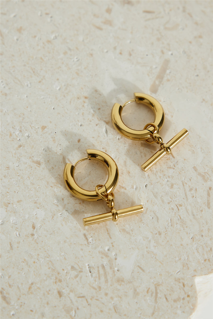Women's Removable Bar Hoop Earrings