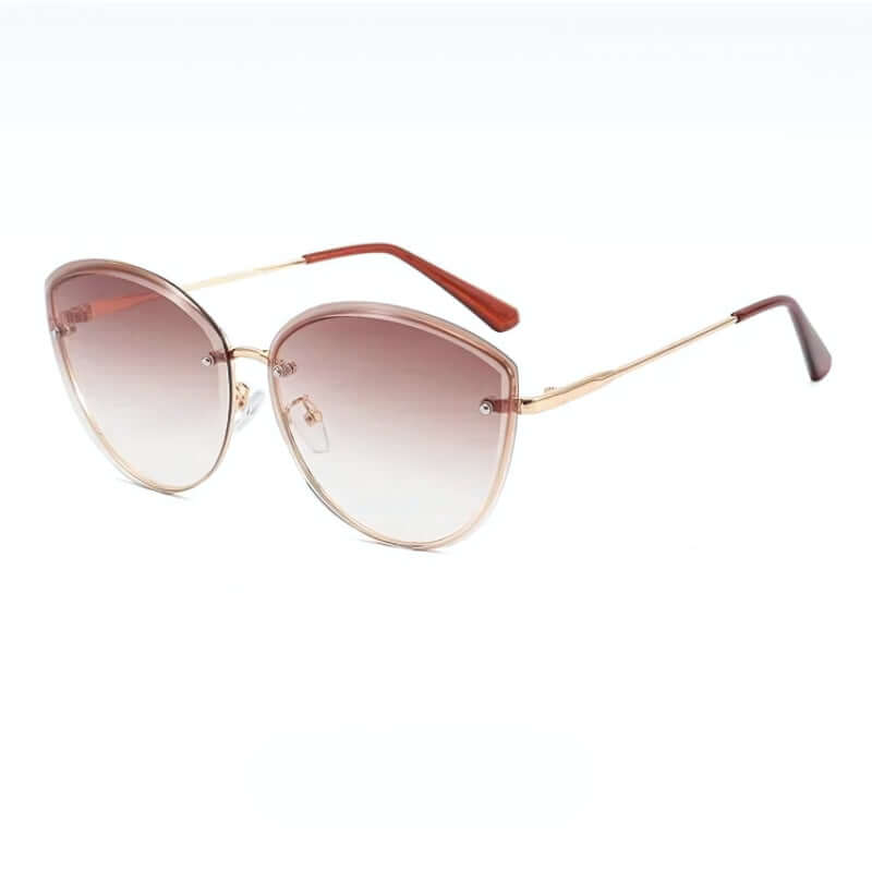 Women's rimless cat-eye sunglasses