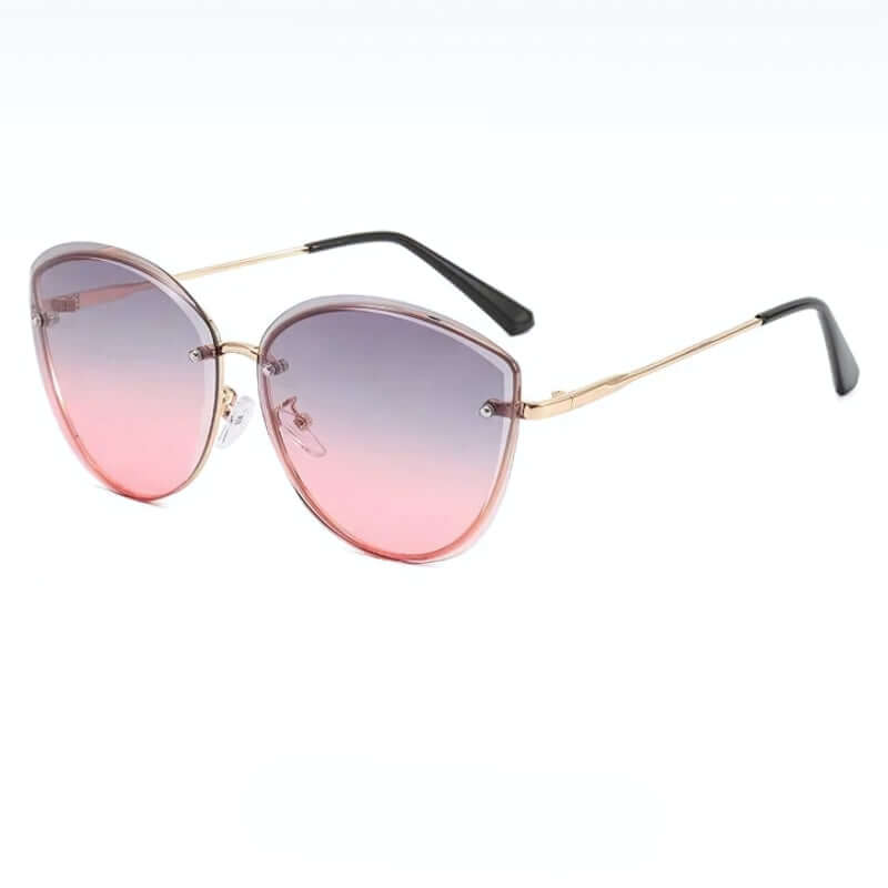 Women's rimless cat-eye sunglasses