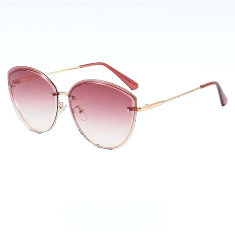 Women's rimless cat-eye sunglasses