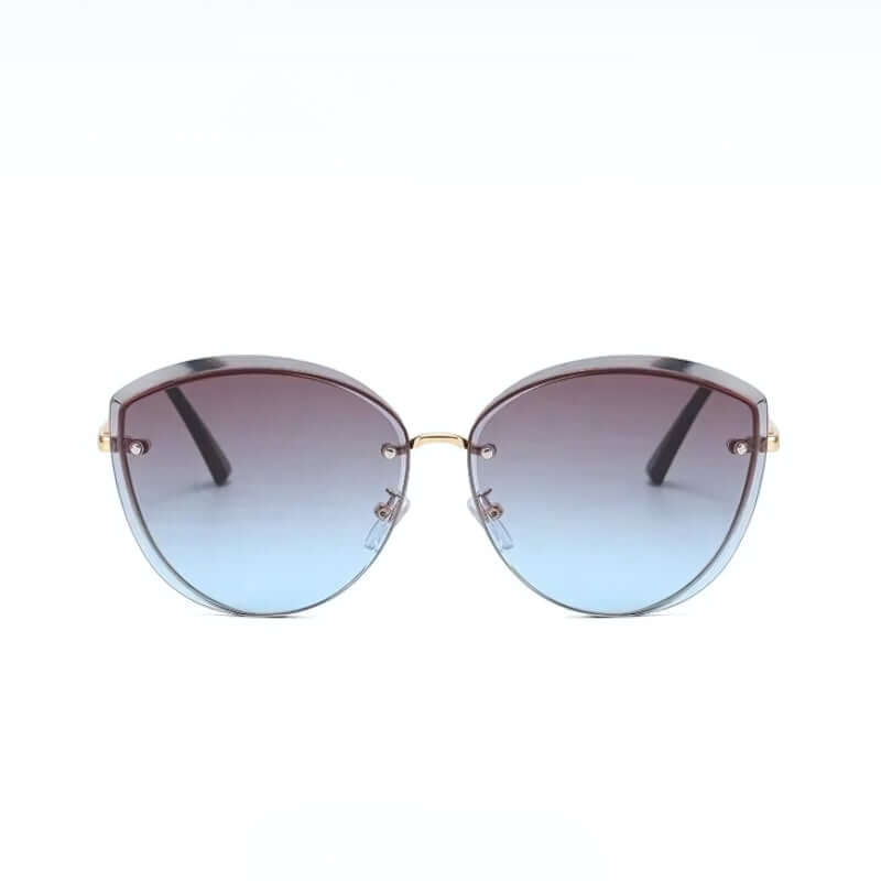 Women's rimless cat-eye sunglasses