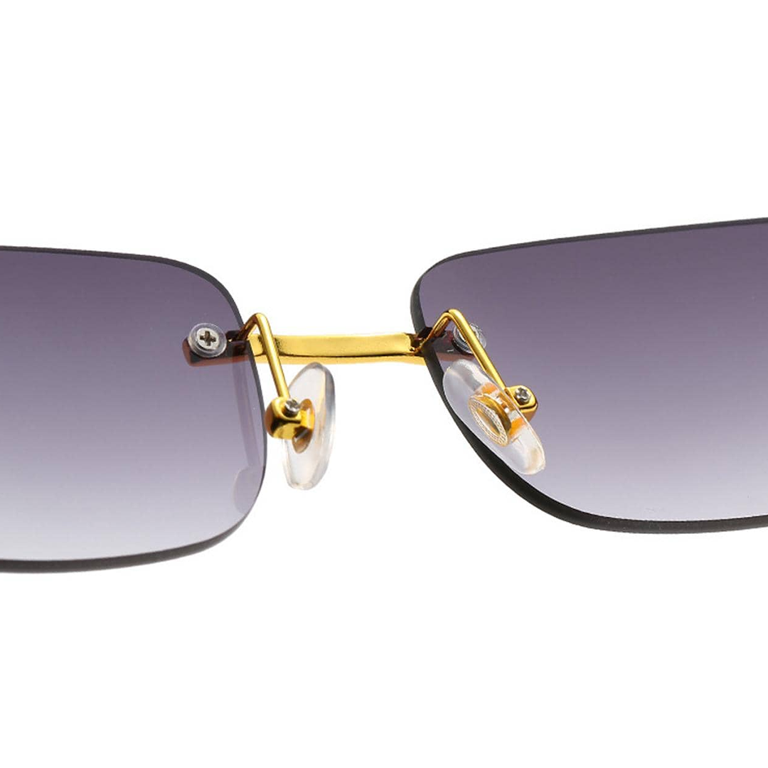 Women's rimless rectangle sunglasses