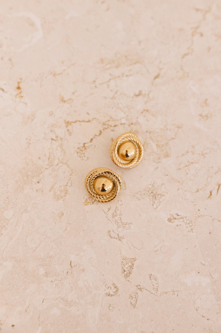 Women's Rope Detail Stud Earrings — detail view