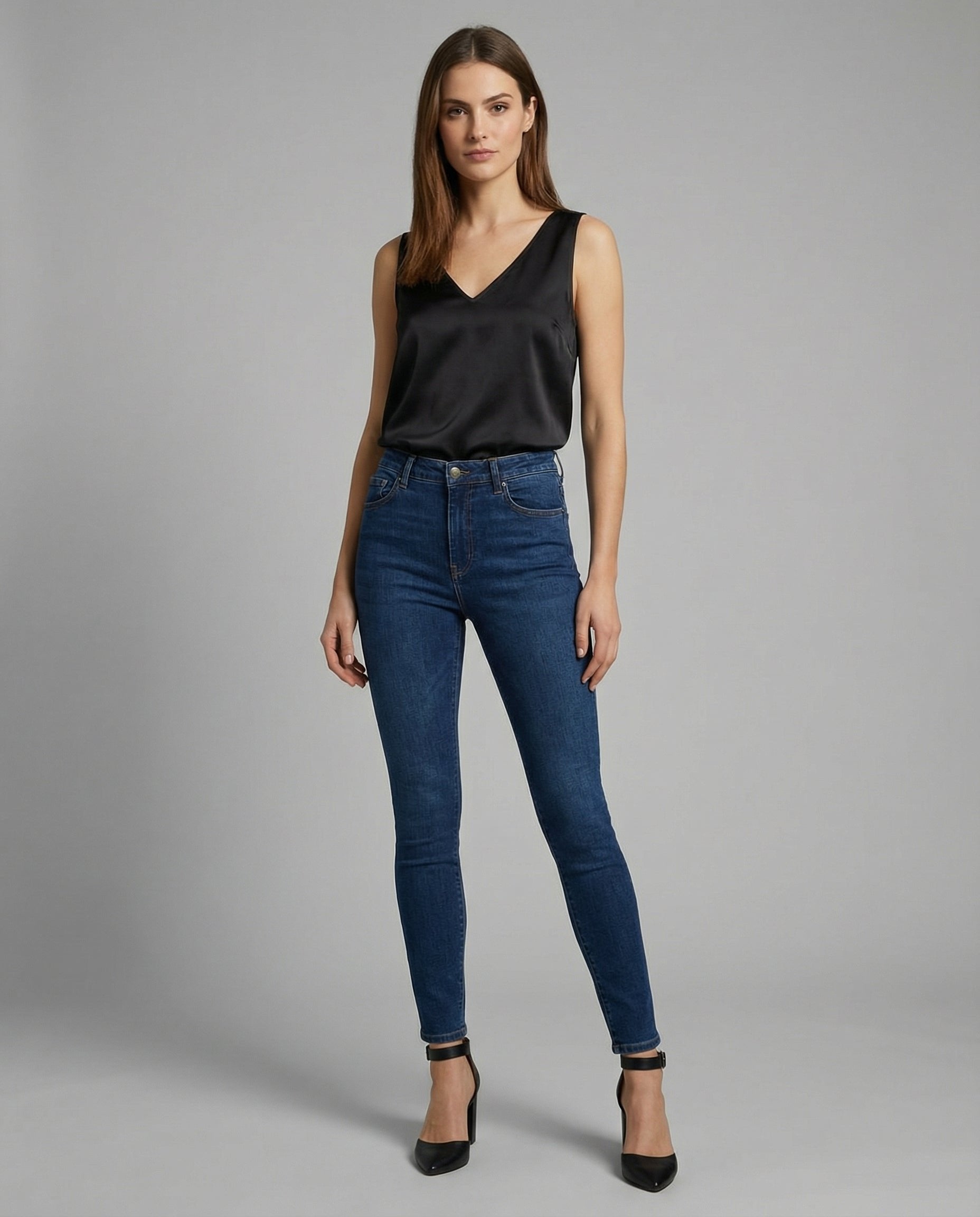 Satin V-Neck Camisole Top