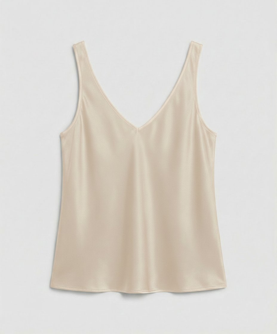 Satin V-Neck Camisole Top