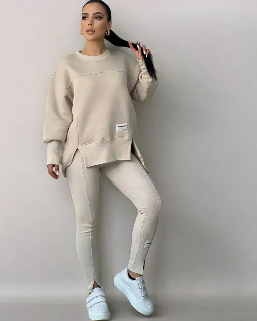Women's seamless waistband loungewear set