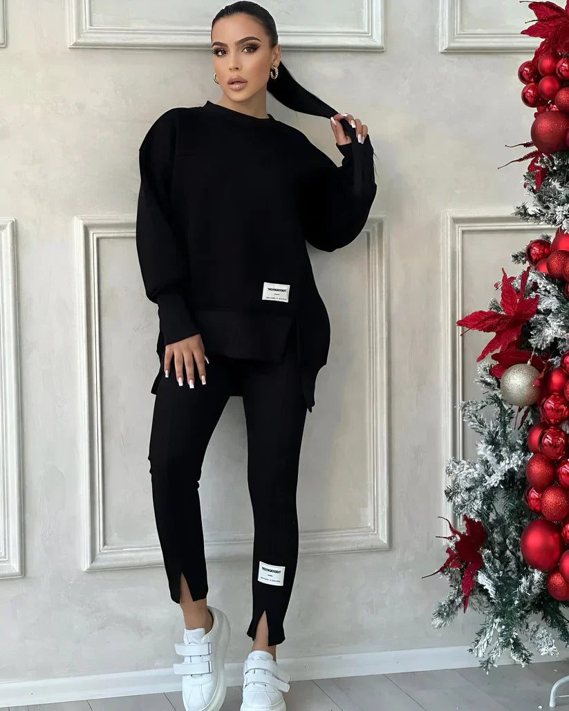 Women's seamless waistband loungewear set