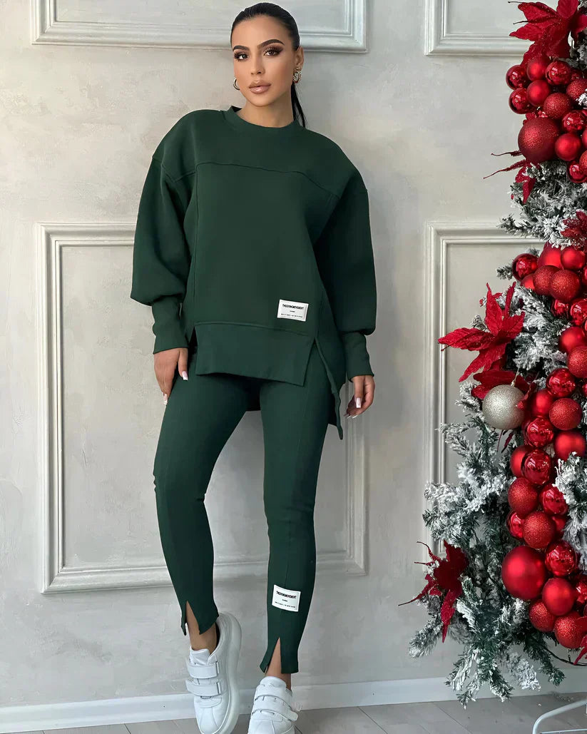 Women's seamless waistband loungewear set