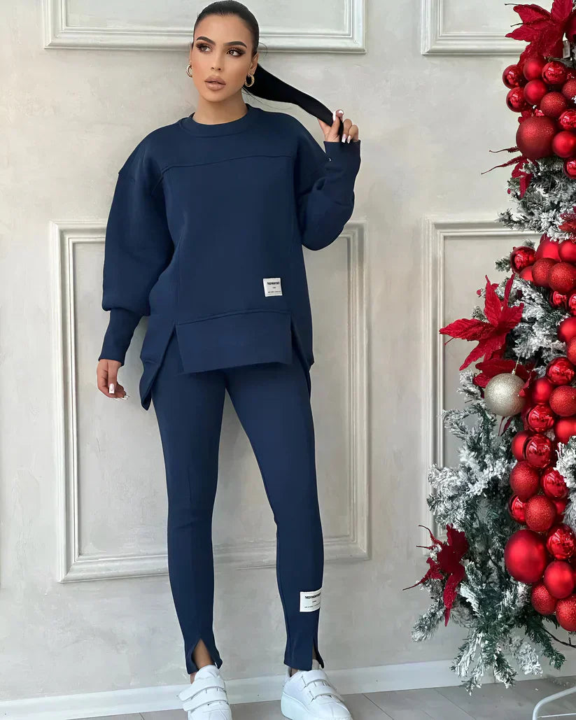Women's seamless waistband loungewear set