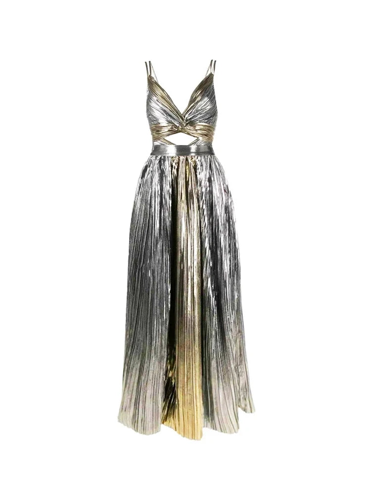 Women's Silver Patchwork Cutout Swimsuit & Skirt Set — close-up detail