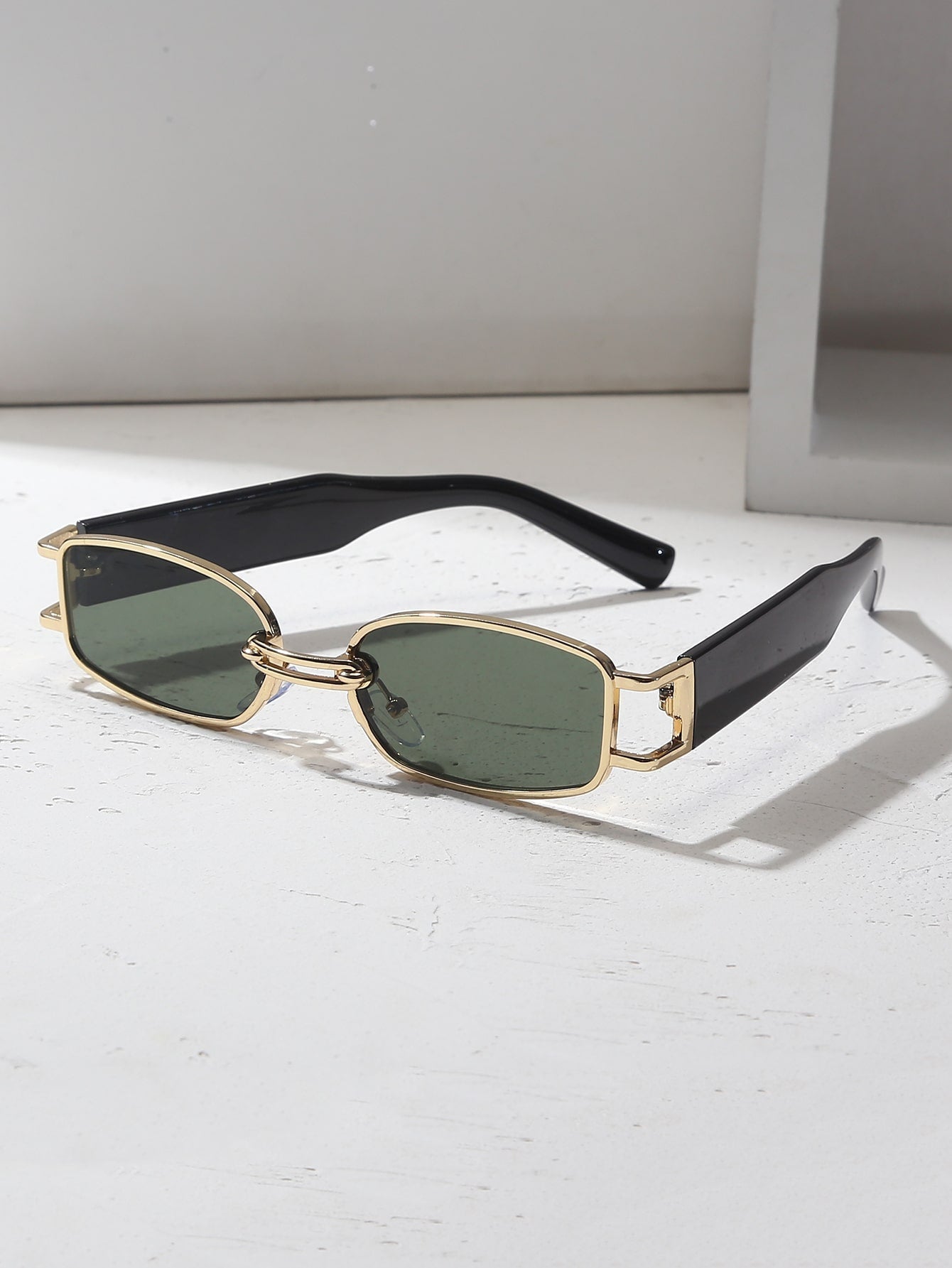 Women's square metal-frame sunglasses