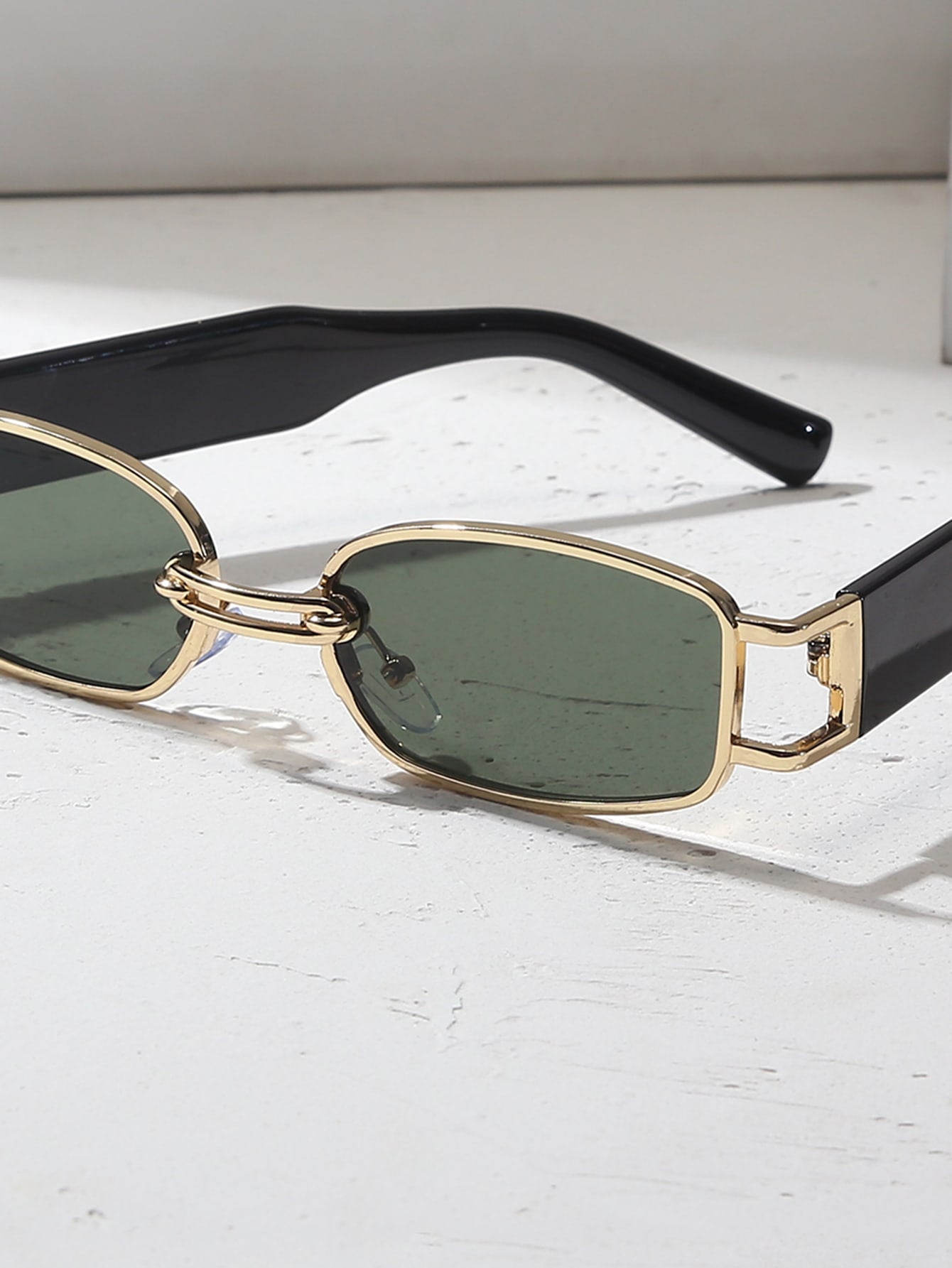 Women's square metal-frame sunglasses