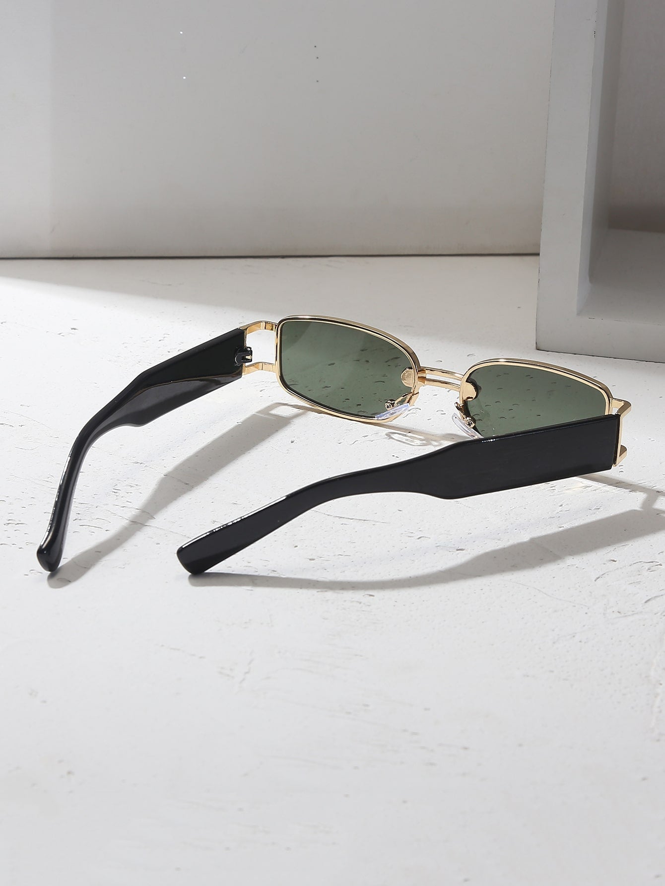 Women's square metal-frame sunglasses