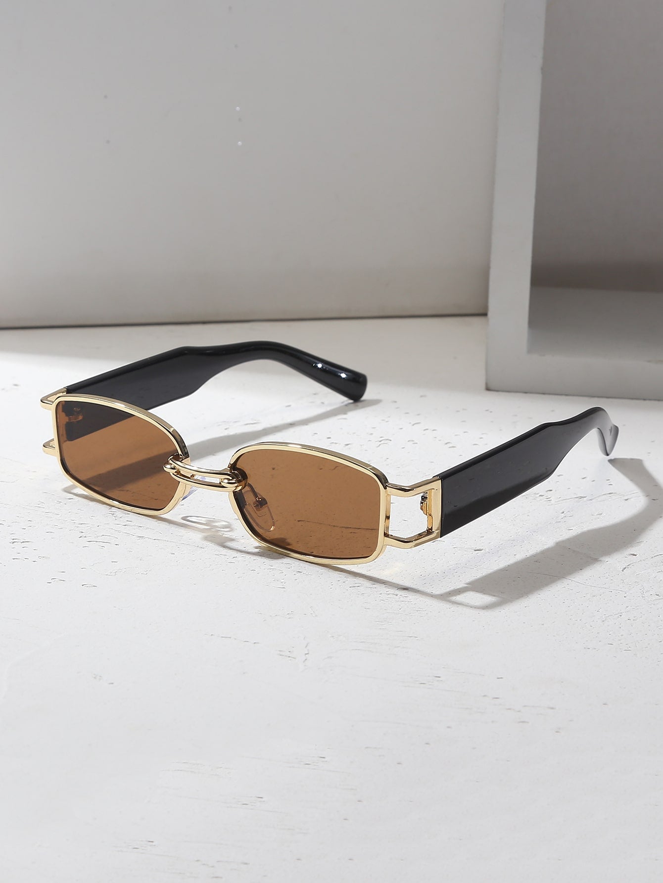Women's square metal-frame sunglasses