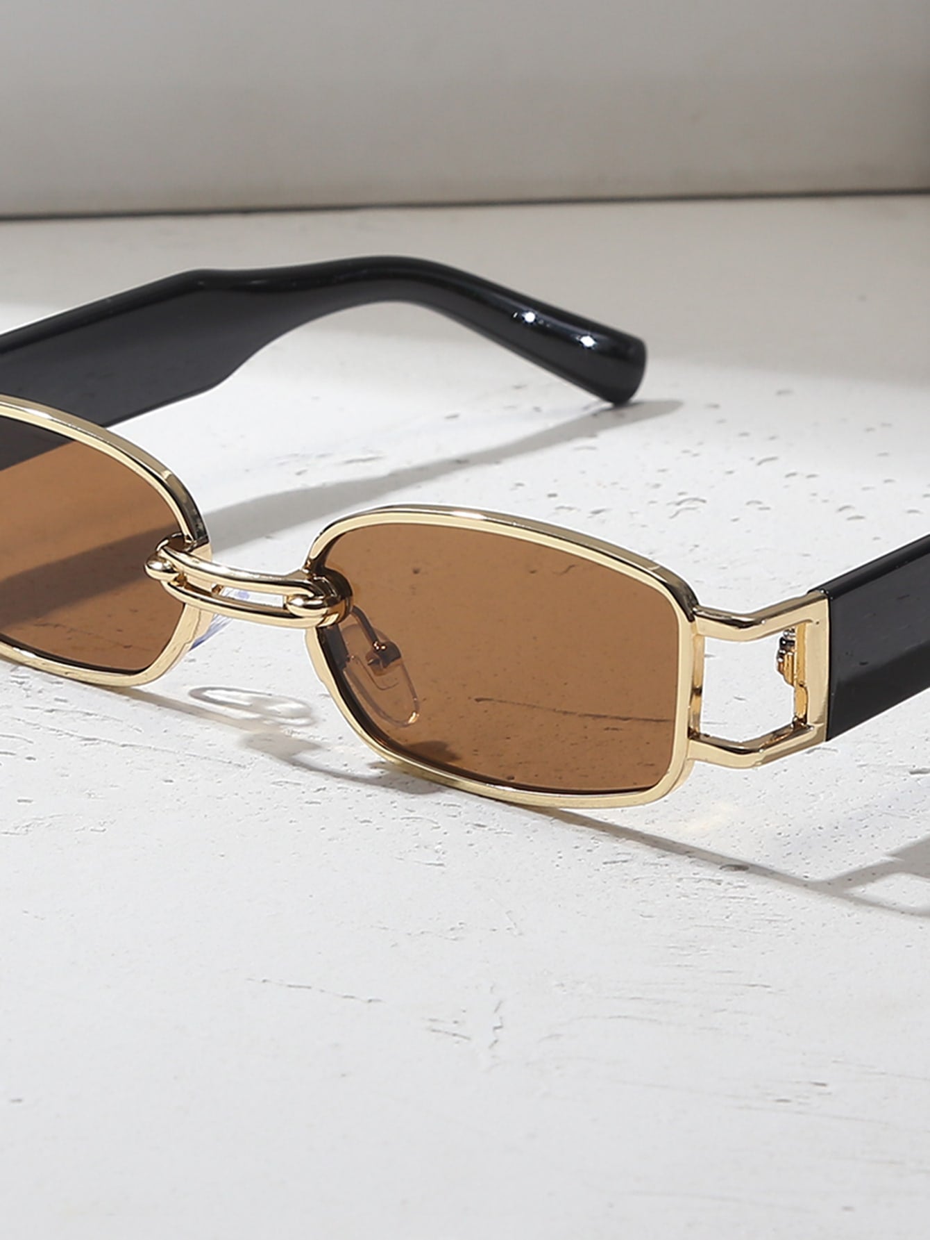 Women's square metal-frame sunglasses