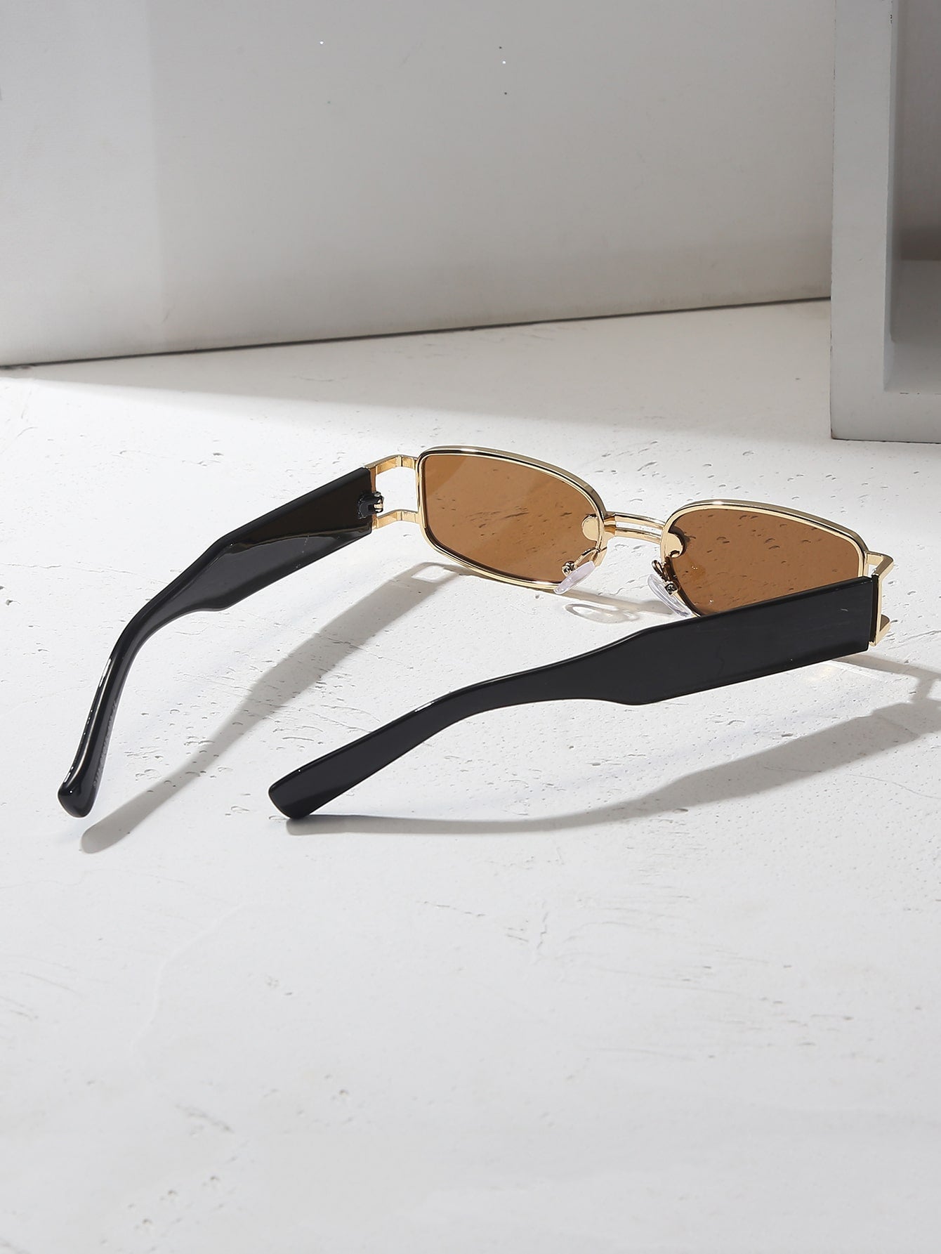 Women's square metal-frame sunglasses