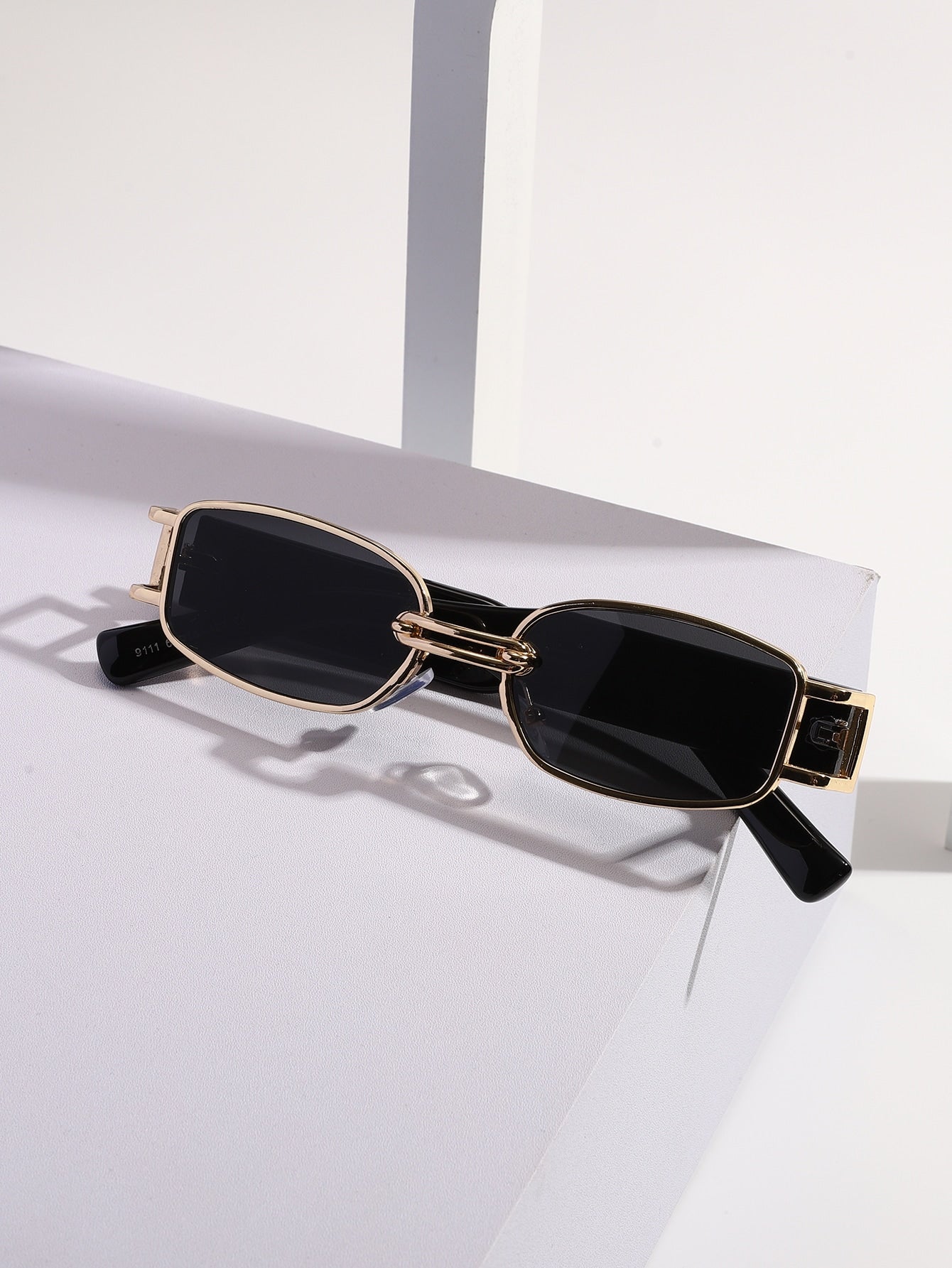 Women's square metal-frame sunglasses