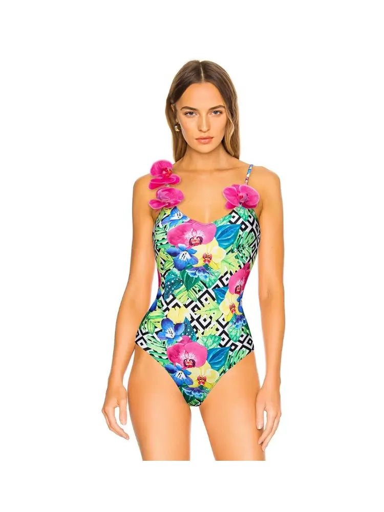 Women's strap detail swimsuit set