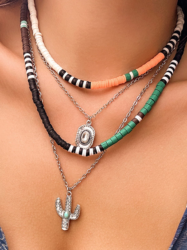 Women's turquoise beaded collar necklace