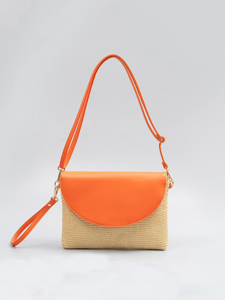 Women's Woven Straw Crossbody Clutch — clutch carry
