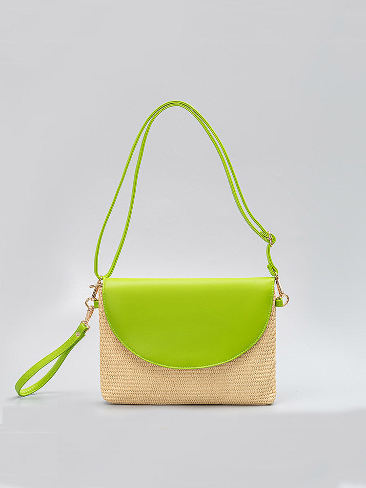 Women's Woven Straw Crossbody Clutch — additional colour