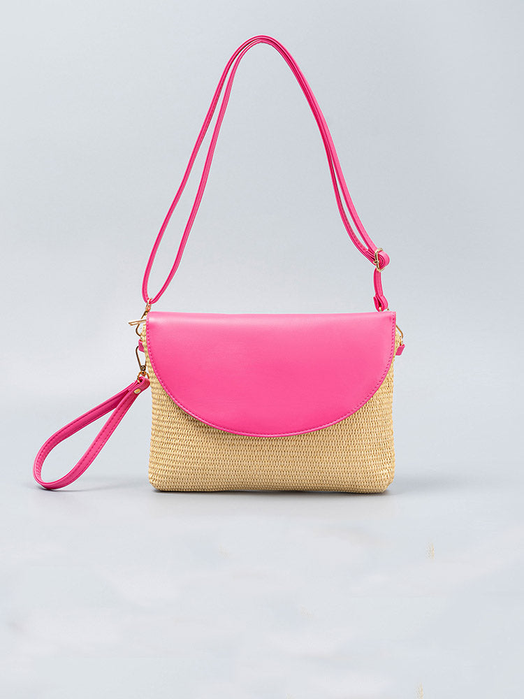 Women's Woven Straw Crossbody Clutch — alternate angle