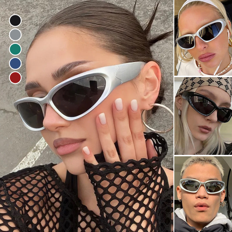 Women's Y2K shield-style sunglasses