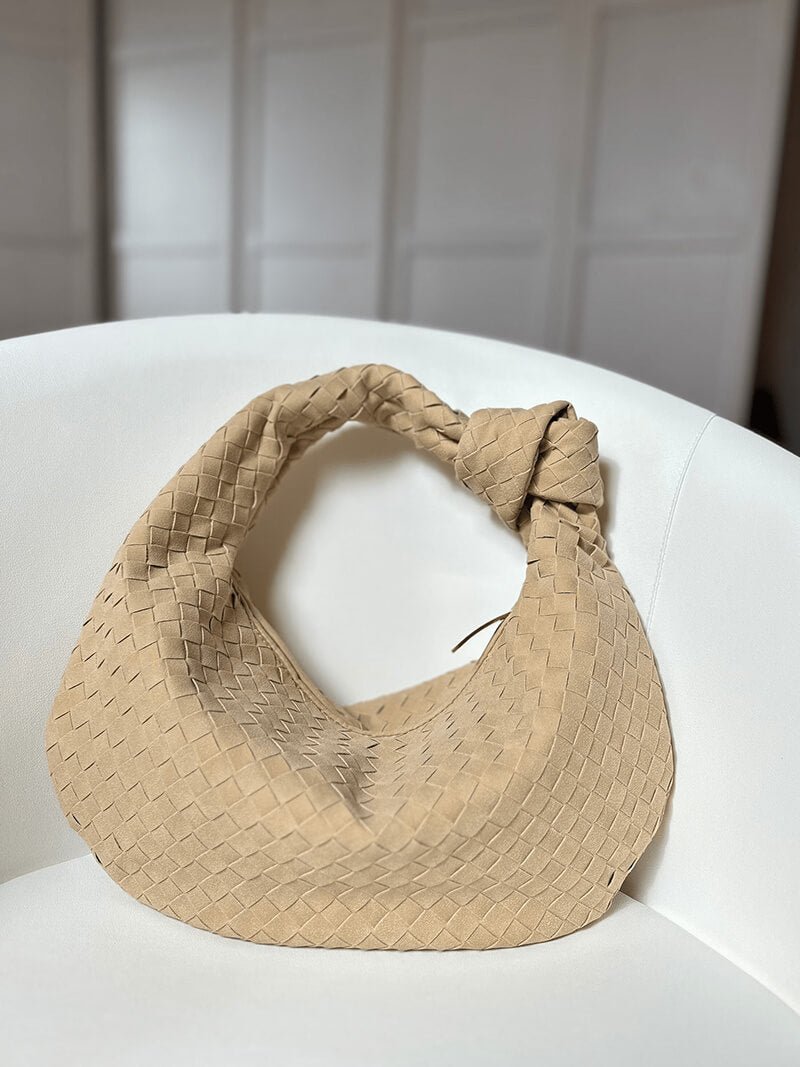 Woven Suede Bag — women's shoulder bag, view 15 by Emyri