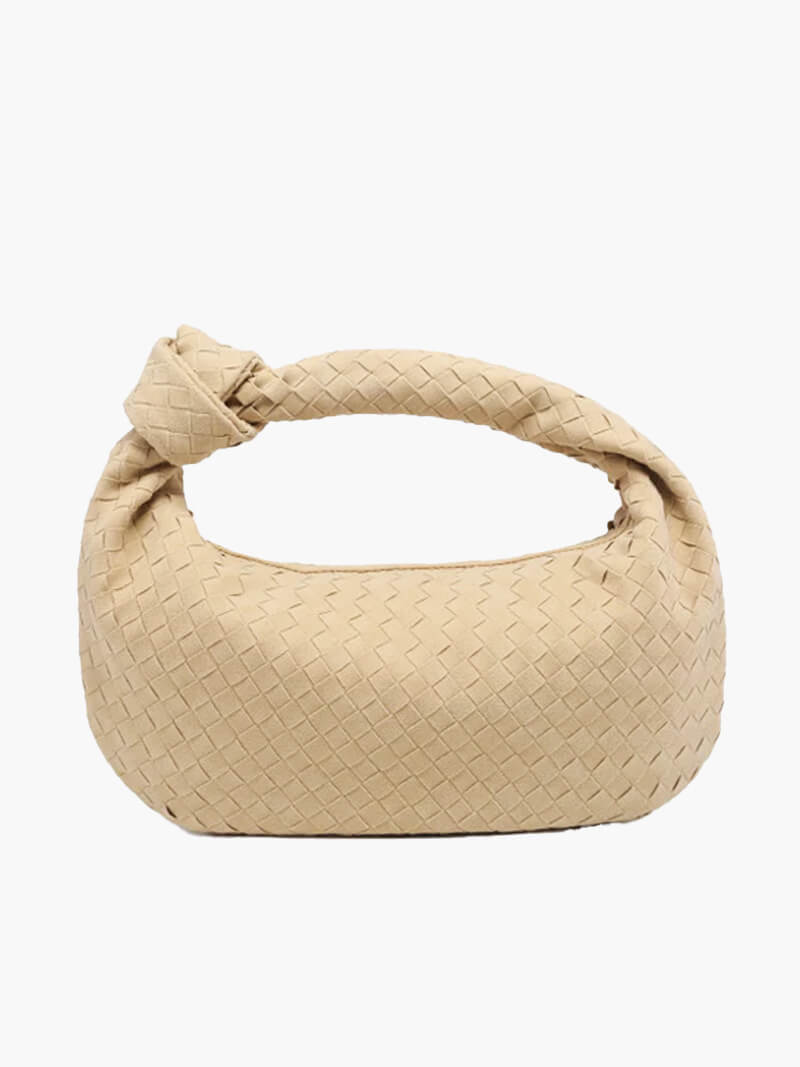 Woven Suede Bag — women's shoulder bag, view 2 by Emyri