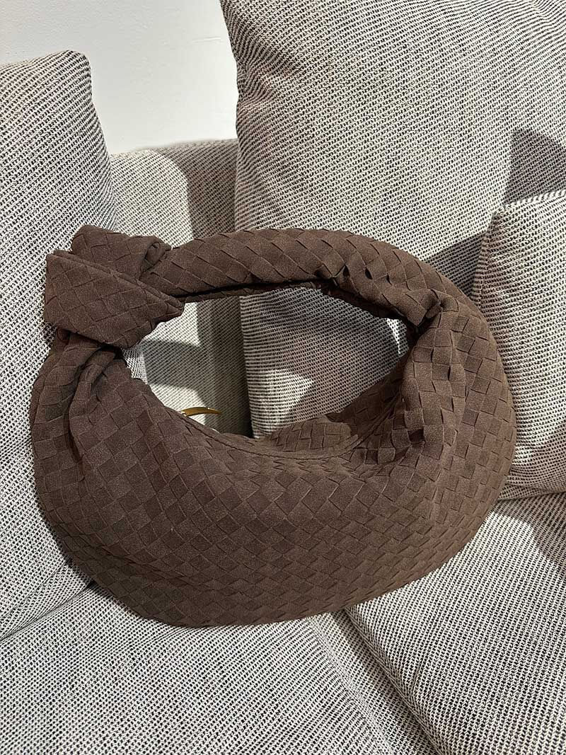 Woven Suede Bag — women's shoulder bag, view 23 by Emyri