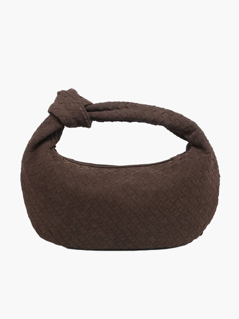 Woven Suede Bag — women's shoulder bag, view 4 by Emyri