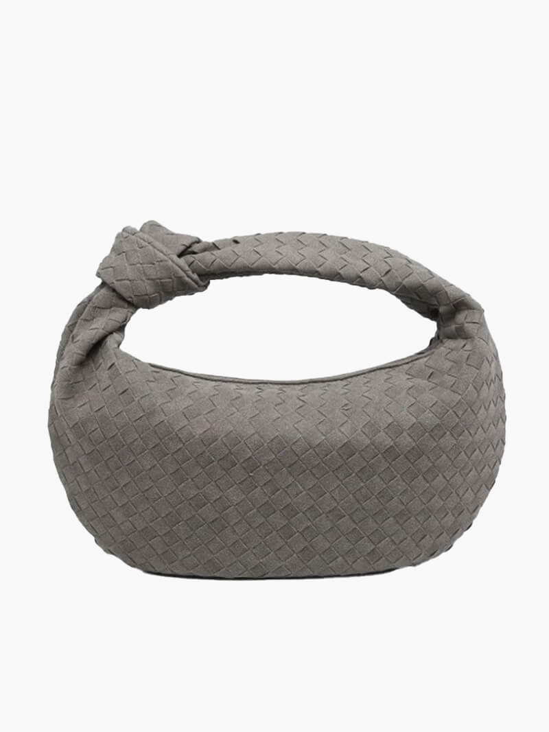 Woven Suede Bag — women's shoulder bag, view 5 by Emyri