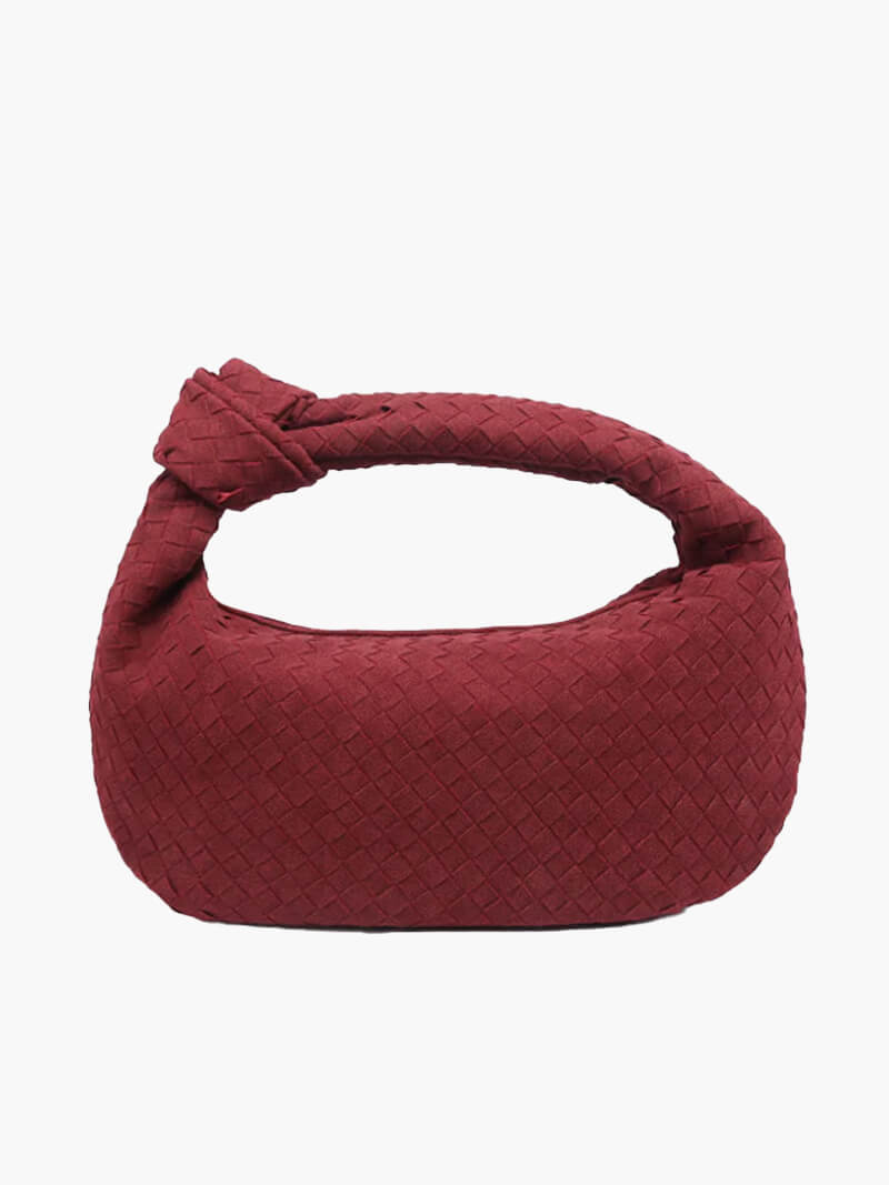 Woven Suede Bag — women's shoulder bag, view 6 by Emyri