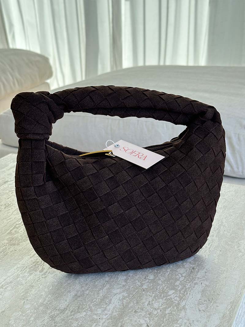 Woven Suede Mini Bag — women's mini bag, view 18 by Emyri