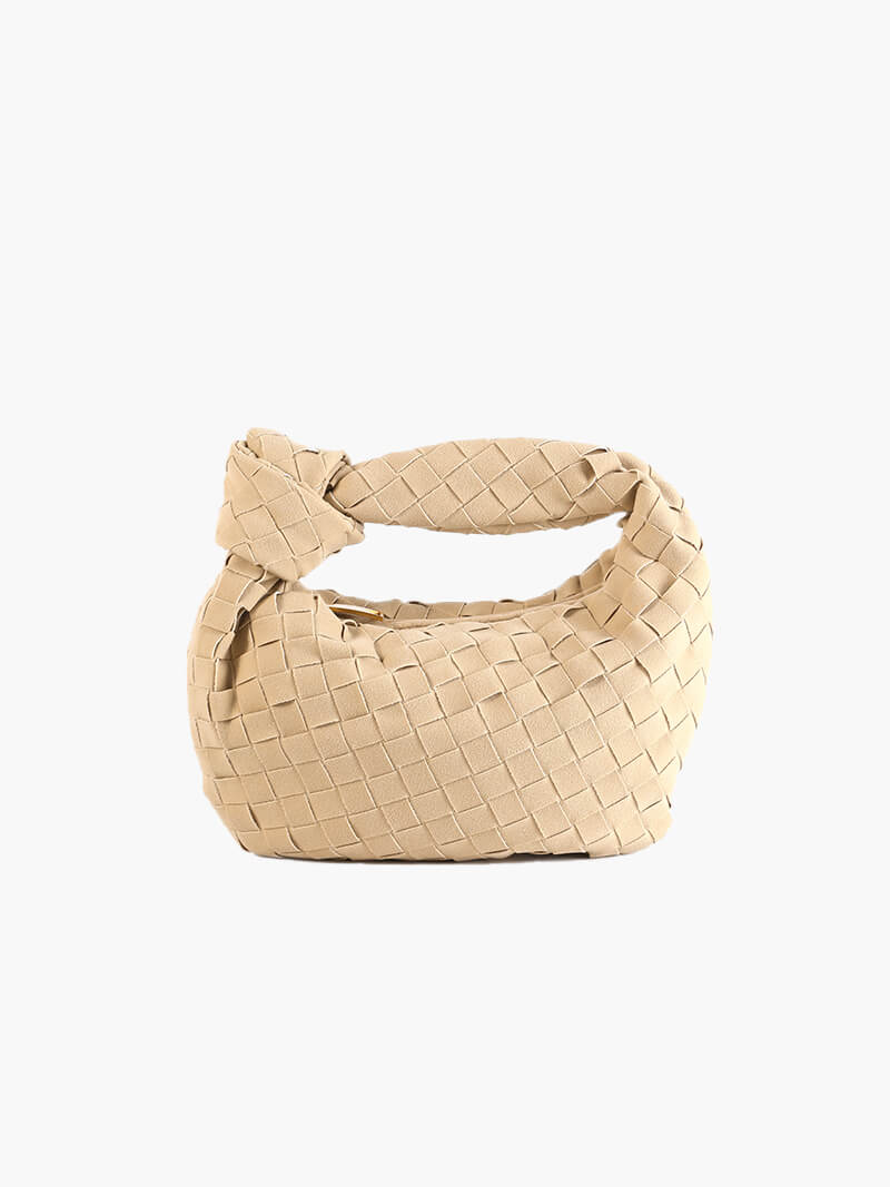 Woven Suede Mini Bag — women's mini bag, view 3 by Emyri