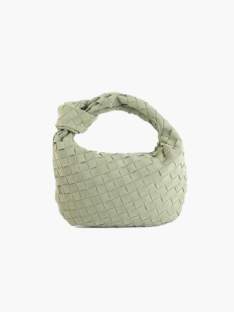 Woven Suede Mini Bag — women's mini bag, view 4 by Emyri