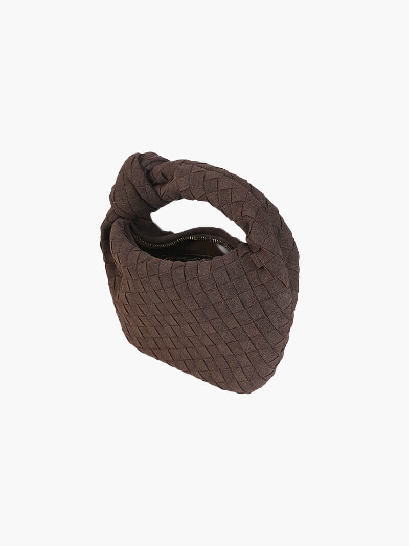 Woven Suede Mini Bag — women's mini bag, view 7 by Emyri