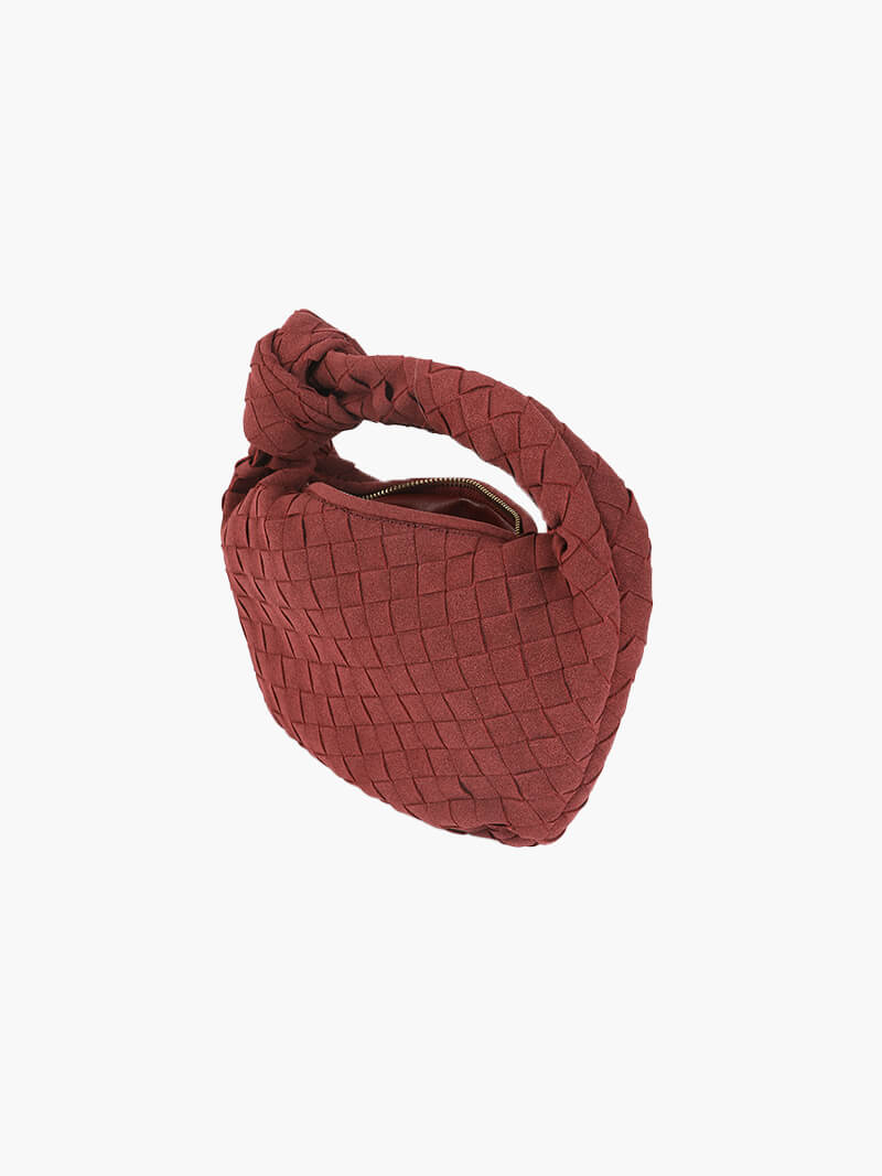 Woven Suede Mini Bag — women's mini bag, view 8 by Emyri